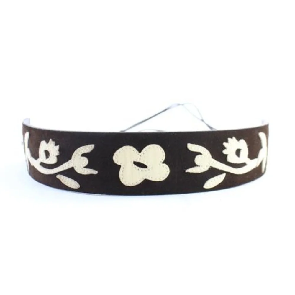 Dolce&Gabbana Floral Suede Waist Belt 13MR0226